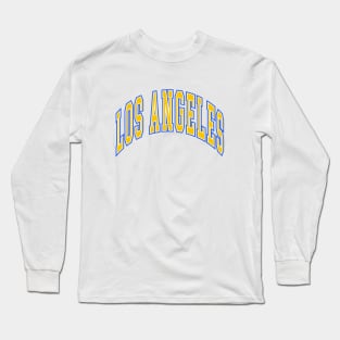 Los Angeles - Block Arch - White Gold/Blue Long Sleeve T-Shirt